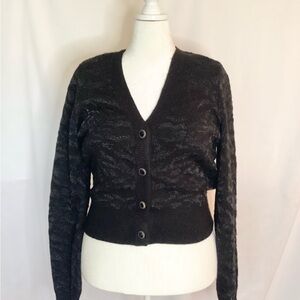 White House Black Market Black Knit Cardigan